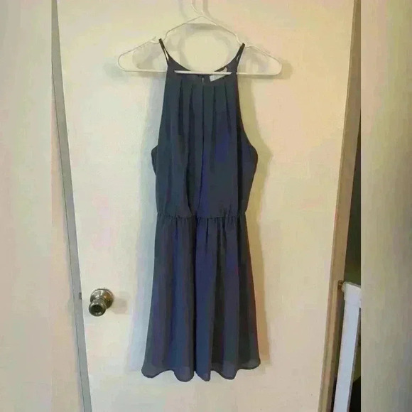 Lush Dark Lavender Halter Dress - Picture 3 of 5